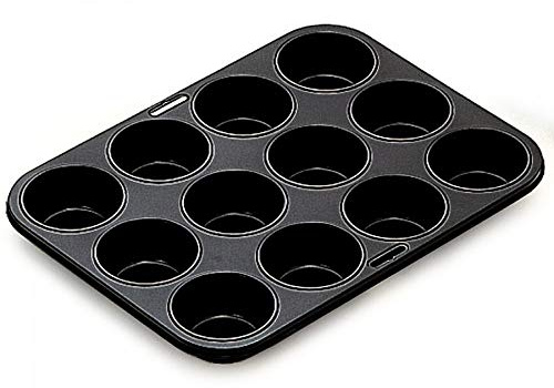 Ibili 820501 - Molde muffin 12 cavidades antiadherente 34 x 26 cm