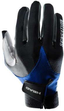 HEAD Leather Racquetball Glove - Sensation Lightweight Breathable Glove for Right & Left Hand - Royal/Black, Left - Medium