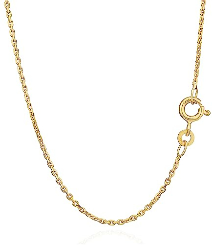 NKlaus 60cm Ankerkette 333 Gelbgold 8 Karat elegante Halskette filigrante Breite 1,3mm Collier 3g schwer 8790