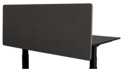 Stand Up Desk Store ReFocus Clamp-on Acoustic Desk Divider Privacy Panel That Reduces Noise and Visual Distractions (Ash Gray, 59 x 23.6)