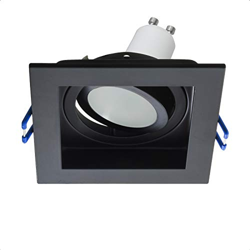 Faretto LED 8W orientabile incasso 90mm quadrato luci soffitto lampada GU10 230V