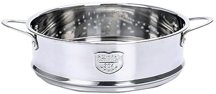 Yardwe Insert Pans Stainless Steel 18cm Kitchen Food Food Handles Basket For Vegetables Dim Sum Dumplings Buns Chicken Fish Meat Silver