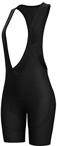 Lo.gas Fahrradhose Damen Gepolstert Mit TräGer Fahrrad TräGerhose Damen Bib Shorts Fahrradhose Schnell Trocknende StoßFeste Fahrradunterhose Mit 4d Polster Tasche Schwarz3 XL