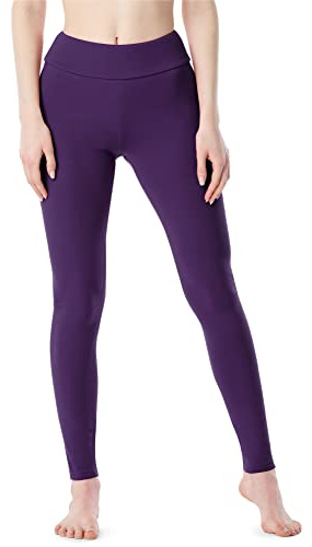 Merry Style Damen Lange Leggings aus Baumwolle MS10-429 (Violett, L)