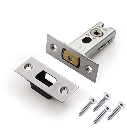 EAI Polished Chrome Bathroom Tubular Deadbolt Set, 64mm Case, 44mm Backset