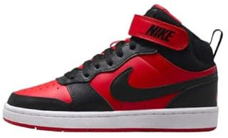 Nike Court Borough Mid 2 Gs Sneaker, University Red Black White, 37.5 EU