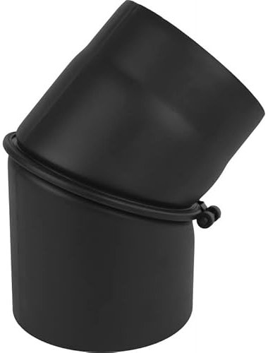 DN 180 mm Ofenrohr Rauchrohr Kaminrohr Stahlrohr Rosette Wandfutter Bogen T-Stück Schwarz (Bogen 0-45° Verstellbar)
