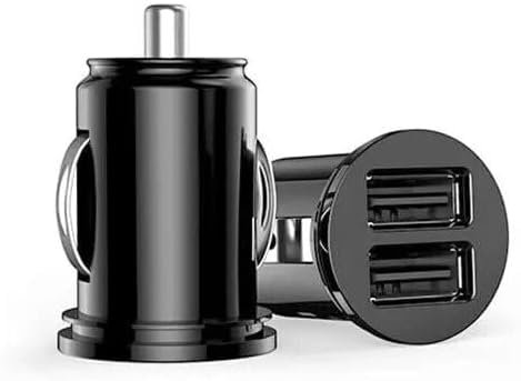 Fast USB Car Charger Dual Port Car Adapter 12V/24V Cigarette Lighter Socket Charging Plug Compatible with All Types Of Android Phones.