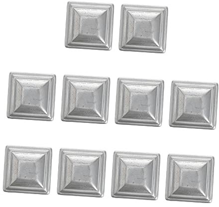 jojofuny 10pièces Lot De Capuchons De Poteau Carré Couvre-poteau De Clôture Galvanisé Protection Pour Poteaux De Barrière