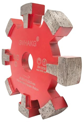 GVHAKG Disque de fraisage diamanté 120 mm, 17 mm - 8 segments - Rainure en forme de U - Pour chauffage au sol, sols en béton très durs et enlèvement - Chauffage du sol - Coupe à sec (120 x 17 x 22,23