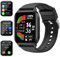 WILLFITME Smartwatch Damen Herren mit Telefonfunktion, 1.85 Zoll Fitnessuhr mit Pulsuhr Schlafmonitor Schrittzähler, IP68 Wasserdicht Sportuhr, Fitness Smart Watch Geschenk für Android iOS (Schwarz)