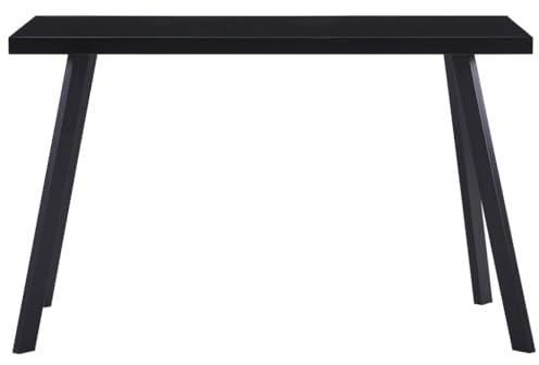 Mesa de comedor negra 120 x 60 x 75 cm, cristal templado, 281872
