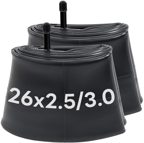 26x2.50 26x2.60 26x3.0 Fat E-Bike Schlauche, 26 Zoll Ersatz Fat Fahrrad Innenrohr Zuverlässige 26 x 2.5-3.0 Fahrrad Reifenrohr AV32mm Schrader Ventil für Mountain/Elektro Radfahren Szenarien