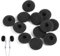 12 cuscinetti di ricambio in schiuma, 18 mm, cuscinetti in spugna per auricolari, cuscinetti in spugna per auricolari, cuffie MP3, MP4