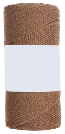 Blausky 150g Makramee Garn,Baumwollseil,Baumwollkordel Cotton Cord Naturbaumwolle Garn,Bunte Baumwoll-Bastelschnur für Taschen Basteln Stricken Boho Deko DIY Handwerk 2mm x 150m,Kaffee