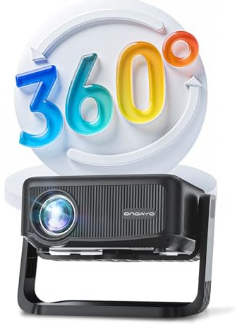 Videoproiettore auto Keystone /360° Rotating/Remote Focus 19000Lux 1080P Mini proiettore Wifi6 Bluebooth Proiettore video 70% Zoom