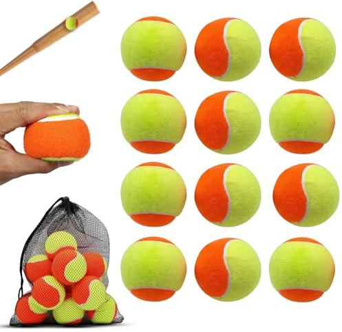 WIYETY Palline da tennis per il tempo libero: pallina da tennis per principianti, palline da tennis per il tempo libero, per allenamento tennis, lezioni e giocattoli per cani (12 pezzi)