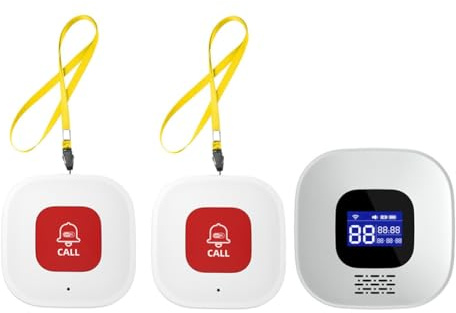 Uxsjakjsd Tuya Smart WiFi SOS Alert System Notfallanrufknöpfen Ältere Pflegepersonen für Seniorenpatienten Haus