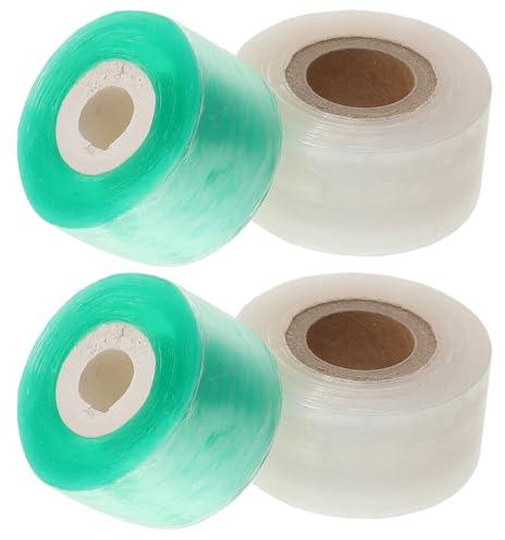 BUGUUYO 4 Rollen Pfropfband Selbstklebend Wetterfest PVC Gartengraftband Elastisch für Obstbäume Wie Birne zum Veredeln und Pflanzenwachstum Unterstützend