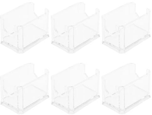 POPETPOP Organisateur de Sachets de Thé et Café en Acrylique 6 Pièces Boîte de Rangement Transparente pour Comptoir Cuisine et Espace Bureau Porte-Sachets Multifonction