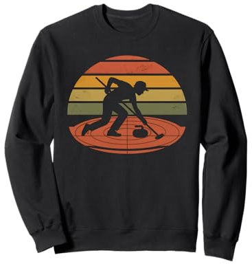 Bandera Americana Curling Camiseta Rizador Piedra Deslizante Sudadera