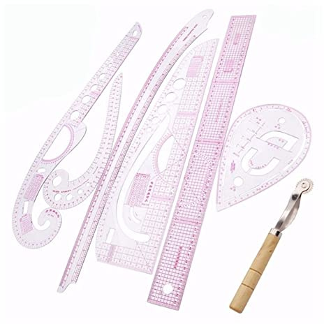 Règle, Kit de mesure for tailleur, règle couture, bras, manche, courbe française, coupe, roue à aubes, 7 pièces