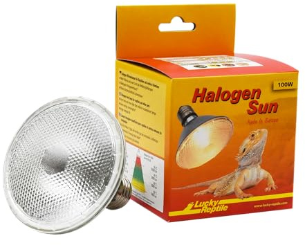 Lucky Reptile Halogen Sun Doppelpack - 100 W Värmelampa för E27-socklar - Halogenlampa för reptiler - Terrariumlampa med dagsljusspektrum - Dimbar värmelampa - Tillbehör till terrarium