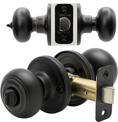 Copper Creek CK2030BC Pomo de Puerta, Negro, 1 Paquete
