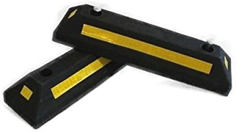 2 x SBS Radstopper 55 x 15 x 10 cm/Parkplatzbegrenzung / Einparkhilfe/Reflektoren