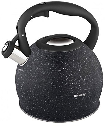 Flötenkessel Wasserkessel 3.0L Wasserkocher (Schwarz)