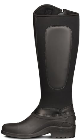 Ovation Women's Comfortable Durable Stylish Equestrian Horse Riding Faux Fur Tall Highlander Tall Winter Riding Boot, Black, Size 8