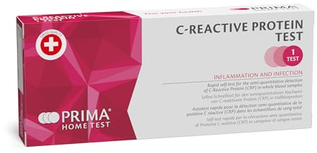 PRIMA Home Test – C-reaktiver Proteintest - Screening auf bakterielle Infektionen und Entzündungszustände (1 Test) - Schweizer Qualität