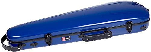 Crossrock Violinenkoffer aus Fiberglas für 4/4 volle Größe – marineblaue konturierte Schale, Samtaufhängung innen, Rucksackgurte – Student & Performer Style (CRF1020VNVBL)