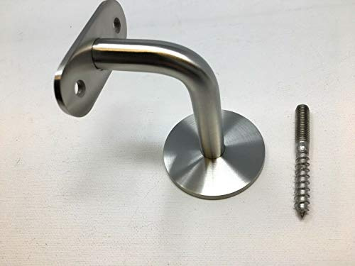 Geländer Fitting Edelstahl Rohrverbinder Rohrbogen Handlauf 40x40 alles eckig (Handlaufhalter mit Stockschraube)