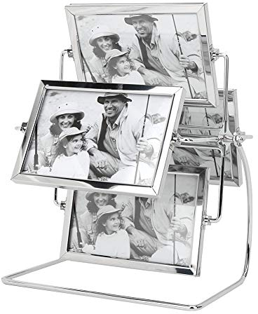 Cornice per Foto Rotante Orizzontale Cornice per Foto con Ruota Panoramica Cornice per Foto in Metallo Rotante per Studio Regalo Decorazione per la Casa per Foto 6X4pollice
