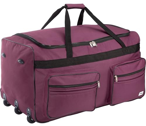 MONZANA® Reisetasche mit Rollen 160L Trolley Funktion Teleskopgriff 85x43x44cm Standfüße Groß XXL Weichgepäck Reisegepäck Gepäcktasche Duffle Bag