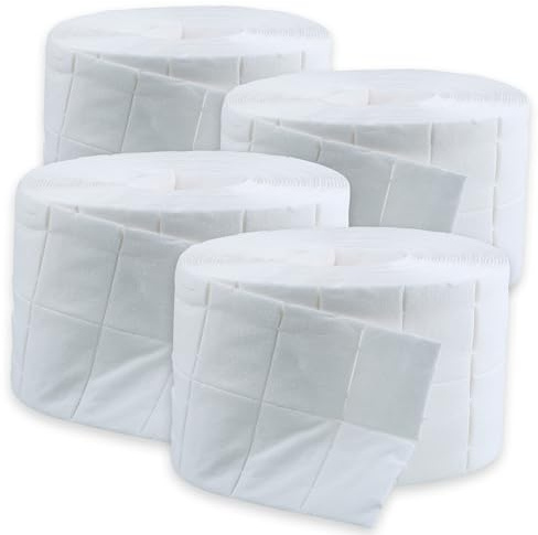 Wellsamed Wellsazell Zelletten Pads, Rollen zu je 500 Stück Zellstofftupfer, 5 x 4 cm, hochgebleicht (12-lagig, 2000, stück)