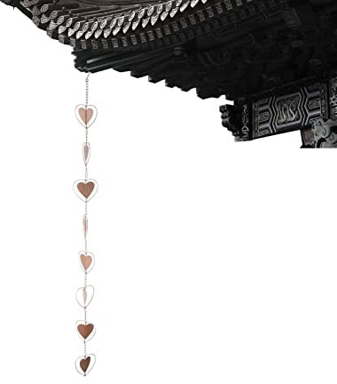 Catene per grondaie | Sostituzione Funzionale e Decorativa per grondaia, Catena Antipioggia Vintage, Campanelle, Elfi romantici in Pioggia, Decorazione per la casa e Giardino