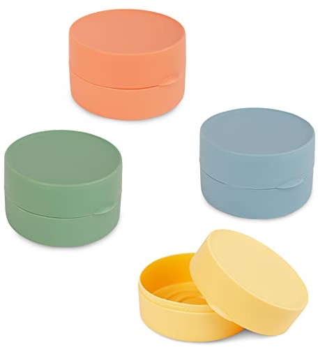 4 Pièces Boîte à Savon Voyage Portable, Porte-Savon en Plastique Etanche, Etui avec Couvercle, Récipient pour Maison, Salle de Sport (4 Petits)