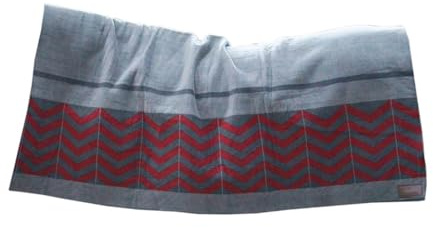 Kentucky - Fleecedecke Square Heavy Fishbone Grey/Bordeaux 140x120cm