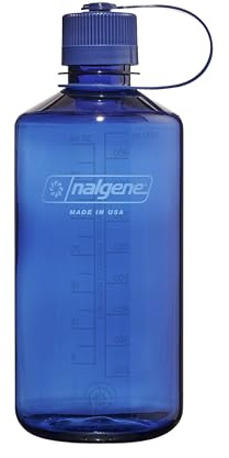 Nalgene Sustain Tritan BPA-freie Wasserflasche aus 50% Plastikmüll, 900 ml, schmale Öffnung, Denim