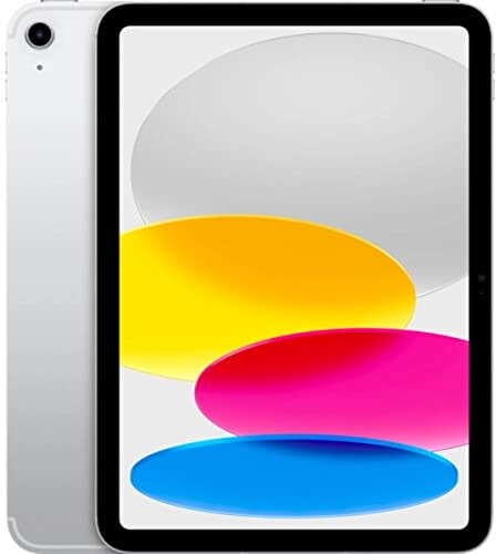 Apple 2022 iPad 10.9-inch, Wi-Fi + Cellular, 64GB - Silver (Renewed)