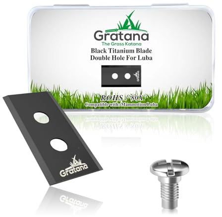 Gratana - Robotic Lawn Mower Blade (80, for Luba - Double Hole) for Mammotion Endurance Replacement Blades Robotic Lawn Mowers, Fits AWD 5000, 3000, 1000 (10 Sets, 80 Blades)