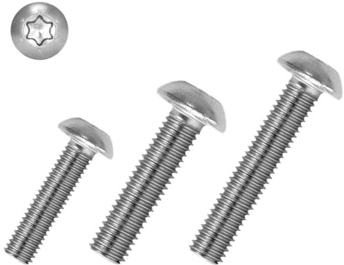 M4 Linsenkopfschrauben - V2A Edelstahl - ISO 7380 - Flachkopfschraube TX (25, M4 x 6 mm)
