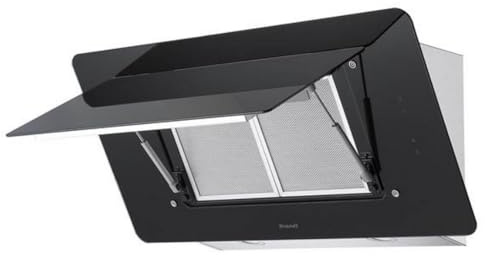 Hotte Décorative Inclinée 90cm 543m3/h Inox/verre - BHV1974IB