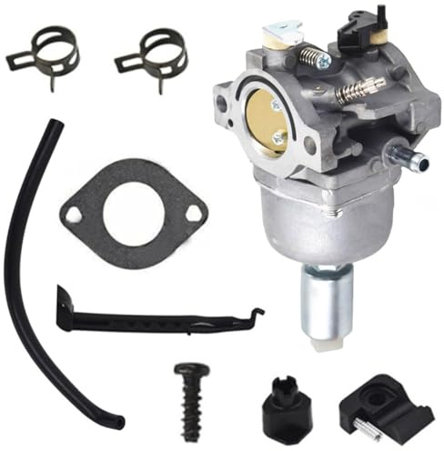 Ewillownm Compatible avec le carburateur pour tondeuse autoportée John Deere LA105 Tracteur 42 19.5HP pour moteur Briggs & Stratton 13.5 HP 31F707 350777 14 HP V-Twin 808728 Carb 697203 795873 808891