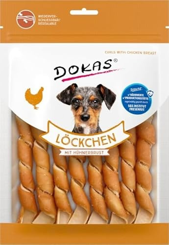 Dokas Snack Natural Spiralen mit Hühnerbrust, 9 x 120 g