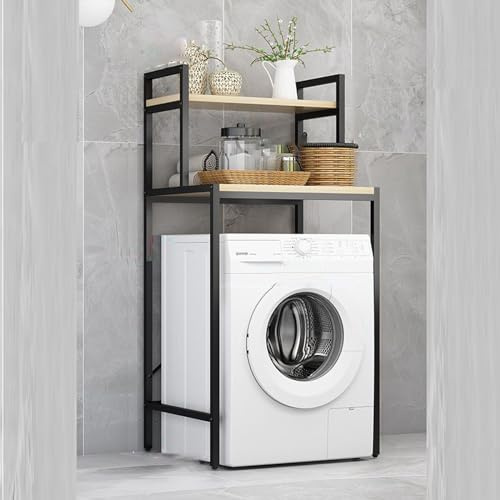 Estantería Superior Para Lavadora,Estante De Almacenamiento Para Ahorrar Espacio En El Baño, Estante De Almacenamiento Por Encima Del Inodoro, Estante Organizador Baño Ahorr(Size:2 layer,Color:Negro)