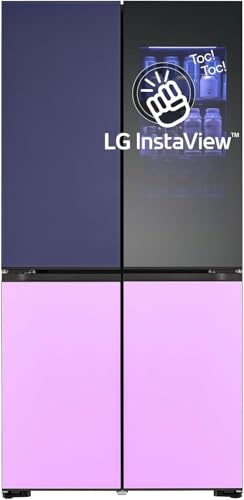 LG GMV960NNME Moodup Frigorifero Multidoor Instaview, Classe E, 617l, Porte Colorate Personalizzabili, Wi-fi, No Frost, Cassa Bluetooth Integrata, Tecnologia Door & Linear Cooling, Fresh Balancer