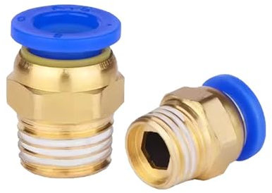 5 Piece Quick Fitting 4mm 6mm 8mm 10mm X M5 M6 M8 M10 M12 M14 M16 M20 Male Thread Straight One Touch Air Pneumatic Push In Quick Pipe Fitting(6mm-M10x1.25 5PCS)